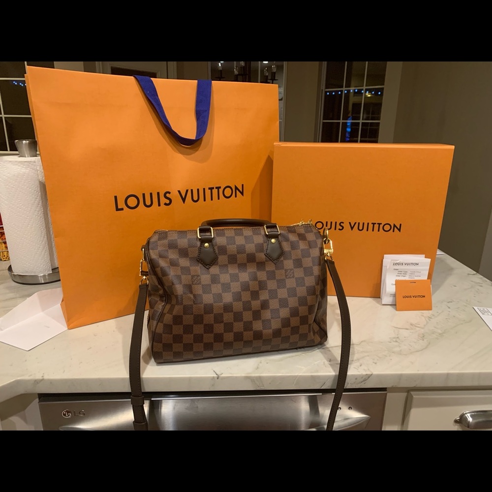 Louis Vuitton Speedy Bandouliere 30 Damier Ebene